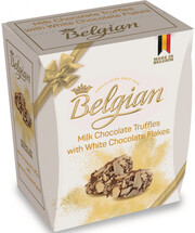 The Belgian, Milk Chocolate Flake Truffles with White Chocolate Flakes, 145 г