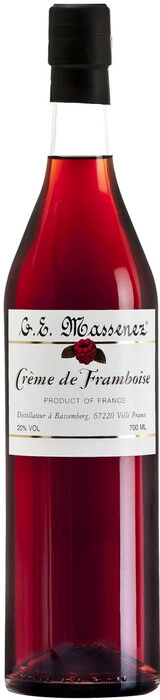 На фото изображение Massenez, Creme de Framboise, 0.7 L (Массенез, Крем Малина объемом 0.7 литра)