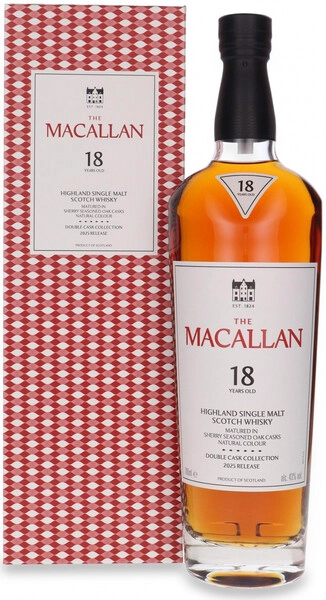Виски «Macallan» Double Cask 18 Years Old, в подарочной коробке