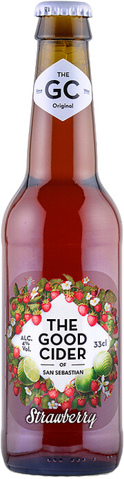 На фото изображение The Good Cider Strawberry, 0.33 L (Гуд Сайдер Клубника и Лайм объемом 0.33 литра)