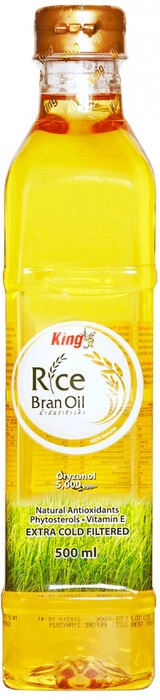 На фото изображение King Rice, Rice Bran Oil, 0.5 L (Кинг Райс, Масло Рисовых Отрубей объемом 0.5 литра)
