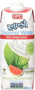 Минеральная вода UFC, Refresh Coconut Water with Watermelon, 0.5 л