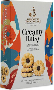 Biscotti Tsoungari, Creamy Daisy Hazelnut Cream Biscuits, 170 g