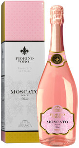 Игристое вино Abbazia Moscato Rose Fiorino dOro, gift box