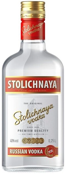 Водка "Stolichnaya", 0.25 л — купить водку "Столичная", 250 мл — цена 249 руб в Winestyle