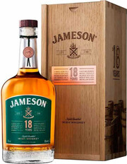 Jameson 18 Years Old, wooden box, 0.7 L