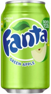 Fanta Green Apple, in can, 350 ml