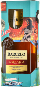 Ron Barcelo, Dorado Anejado, gift box with glass, 0.7 L