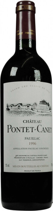 In the photo image Chateau Pontet-Canet, Pauillac AOC 5-me Grand Cru Classe, 1996, 0.75 L