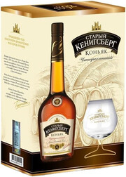Old Kenigsberg 4 Years Old, gift box with glass, 0.7 L