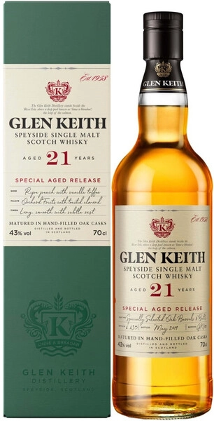 Glen Keith 21年 スコッチウイスキー 700ml Виски «Glen Keith» 21 Years Old, в подарочной коробке, 0.7 л