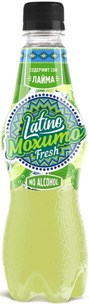 На фото изображение Latino Mojito Fresh, PET, 0.4 L (Латино Мохито Фреш, ПЭТ объемом 0.4 литра)