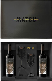 Винный набор Matsu, El Recio, 2018, gift set with 2 bottles & 2 glasses