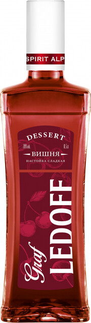 На фото изображение Graf Ledoff Dessert Vishnya, 0.5 L (Граф Ледофф Десерт Вишня объемом 0.5 литра)