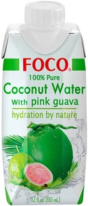 FOCO Coconut Water with Pink Guava, 0.33 л