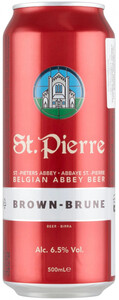 Пиво St. Pierre Brune, in can, 0.5 л