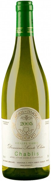 На фото изображение Chablis AOC Vieilles Vignes 2005, 0.75 L (Шабли Вьей Винь объемом 0.75 литра)