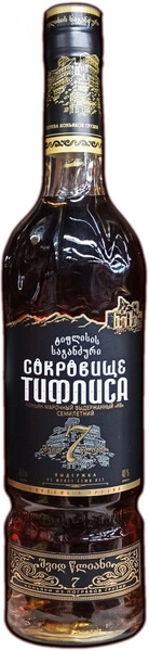Коньяк "Treasure Tiflis" 7 Years Old, 0.5 л — купить коньяк "Сокровище Тифлиса" 7-летний, 500 мл — цена 899 руб в Winestyle