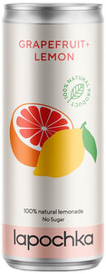 Газированная вода Lapochka Grapefruit + Lemon, in can, 0.33 л