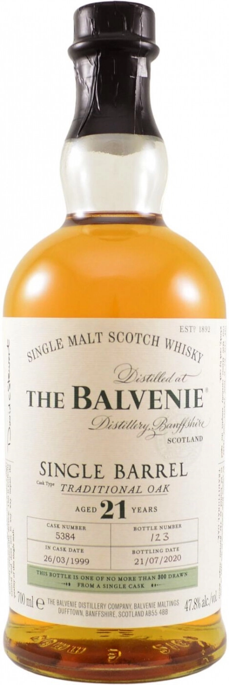 Whisky Balvenie Single Barrel Traditional Oak, 21 Years Old, in