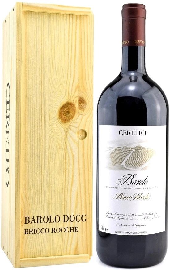 Wine Ceretto Barolo Bricco Rocche DOCG 2007 wooden box 1500 ml