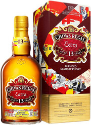 На фото изображение Chivas Regal Extra 13 Years Old Oloroso Sherry Casks, gift box, 0.7 L (Чивас Ригал Экстра 13-летний Олоросо Шерри Каск, в подарочной коробке в бутылках объемом 0.7 литра)
