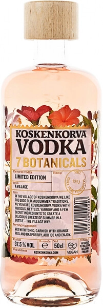 Водка «Koskenkorva» 7 Botanicals (Hibiscus, Nettles, Yarrow), 0.5