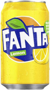Fanta Lemon (Denmark), in can, 0.33 L