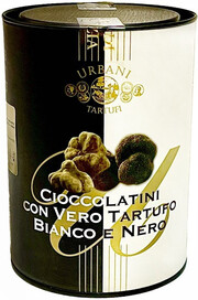 Urbani Tartufi, Cioccolatini con Vero Tartufo Bianco e Nero, in tube, 100 g