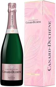 Розовое шампанское Canard-Duchene, Cuvee Leonie Rose Brut, Champagne AOC, gift box