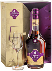 Courvoisier VSOP, gift box with 1 glass, 0.7 L
