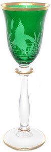 Star Crystal, E-S Vodka Glass, Green, set of 6 pcs, 60 мл