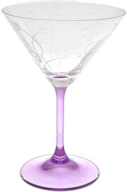 Star Crystal, E-V Martini Glass, Purple, set of 6 pcs, 210 мл