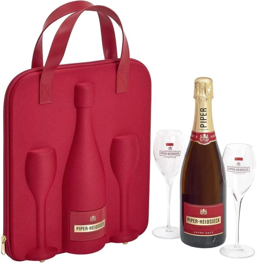 PIPER-HEIDSIECK シャンパン 2本セット Set Piper-Heidsieck, Brut, gift bag with 2 glasses Piper-Heidsieck