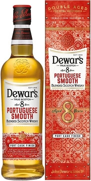 In the photo image Dewars Portuguese Smooth 8 Years, gift box, 0.7 L