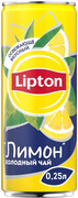 Lipton Ice Tea Lemon, in can, 250 мл
