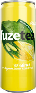 Fuzetea Black Tea Lemon-Lemongrass, in can, 0.33 L