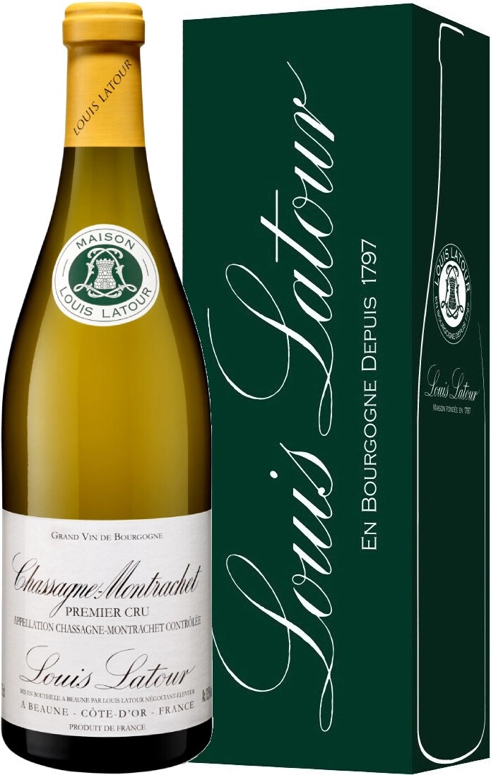 Wine Louis Latour, Chassagne-Montrachet 1-er Cru, 2018, gift box
