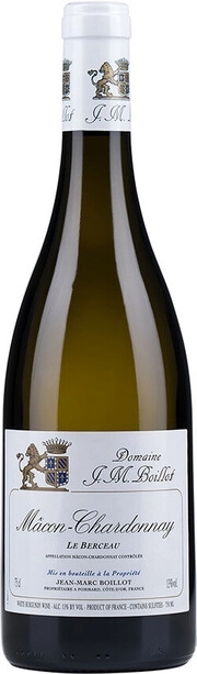 На фото изображение Domaine J.M. Boillot, Macon-Chardonnay Le Berceau AOC, 2019, 0.75 L (Домэн Ж.М. Буало, Макон-Шардоне Ле Берсо, 2019 объемом 0.75 литра)