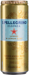 S. Pellegrino Essenza Lemon and Lemon Zest, in can, 0.33 L