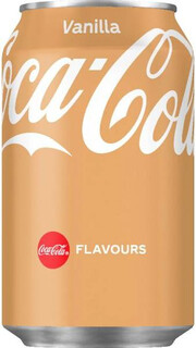 На фото изображение Coca-Cola Vanilla (Germany), in can, 0.33 L (Кока-Кола Ваниль (Германия), в жестяной банке объемом 0.33 литра)