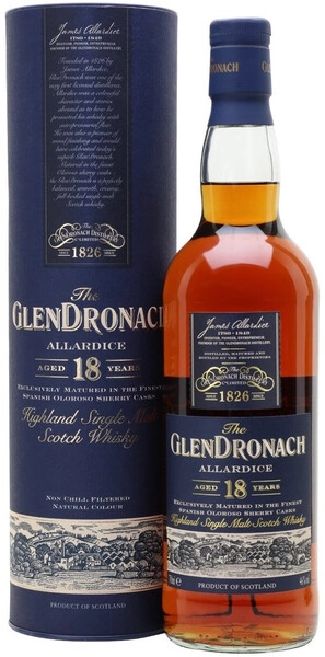 ま*き様 GLENDRONACH ALLARDICE 18 YEARS 700m Виски Glendronach «Allardice» 18 years old, в тубе, 0.7 л — купить