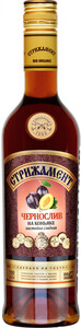 Вишнёвый ликер Стрижамент Чернослив на Коньяке, настойка сладкая, 0.5 л