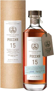 Kizlyar cognac distillery, Rossiya 15 Years Old, in tube, 0.5 L