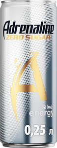 Adrenaline Rush Silver Zero Sugar, Energy Drink, in can, 250 мл