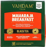Vahdam, Maharaja Breakfast Black Tea, set of 15 pcs, 30 g