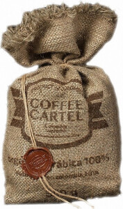 Coffee Cartel №100 Whole Beans Coffee, canvas bag with a wax seal, 500 g