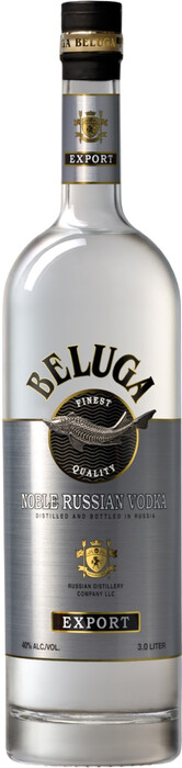 На фото изображение Белуга Нобл, объемом 3 литра (Beluga Noble 3 L)