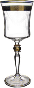 Crystalex, V-D Wine Glass, Gold Line, set of 6 pcs, 210 мл