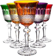 Max Crystal, Kristina White Wine Glass, Color, set of 6 pcs, 130 ml
